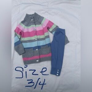 Sweater & leggings set size3/4